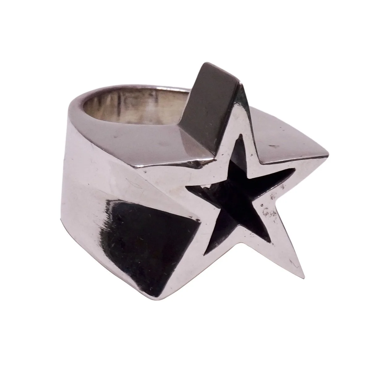 star ring by conor odriscoll from cult collection. sterling silver .925 new york city star motif silver ring chunky big ring