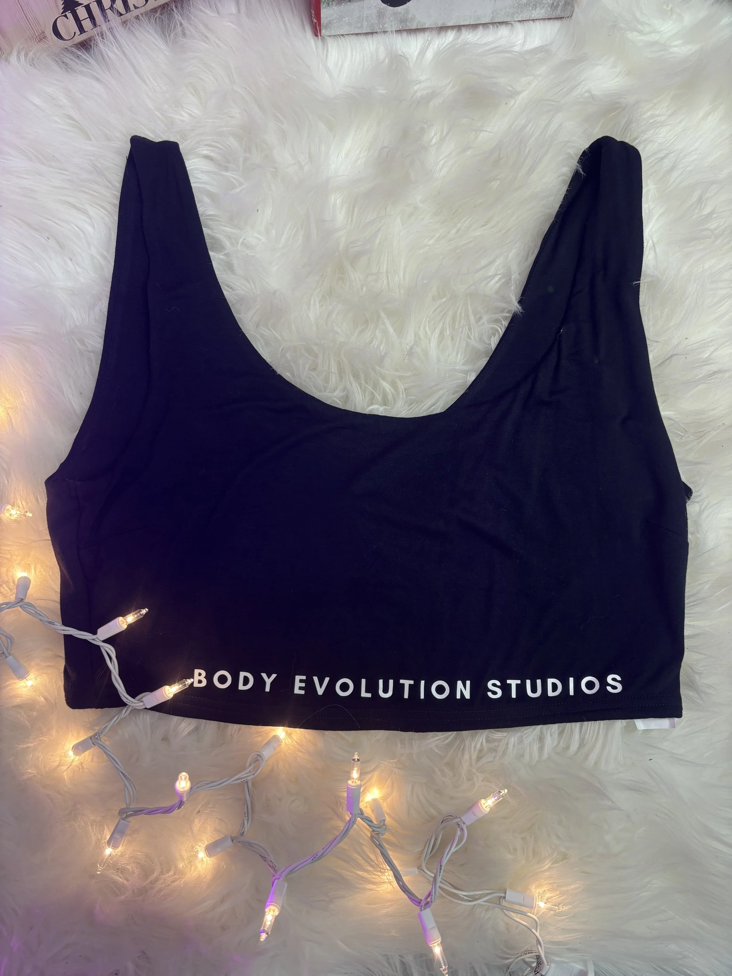 BES Fitness Crop Top – Black (Large)