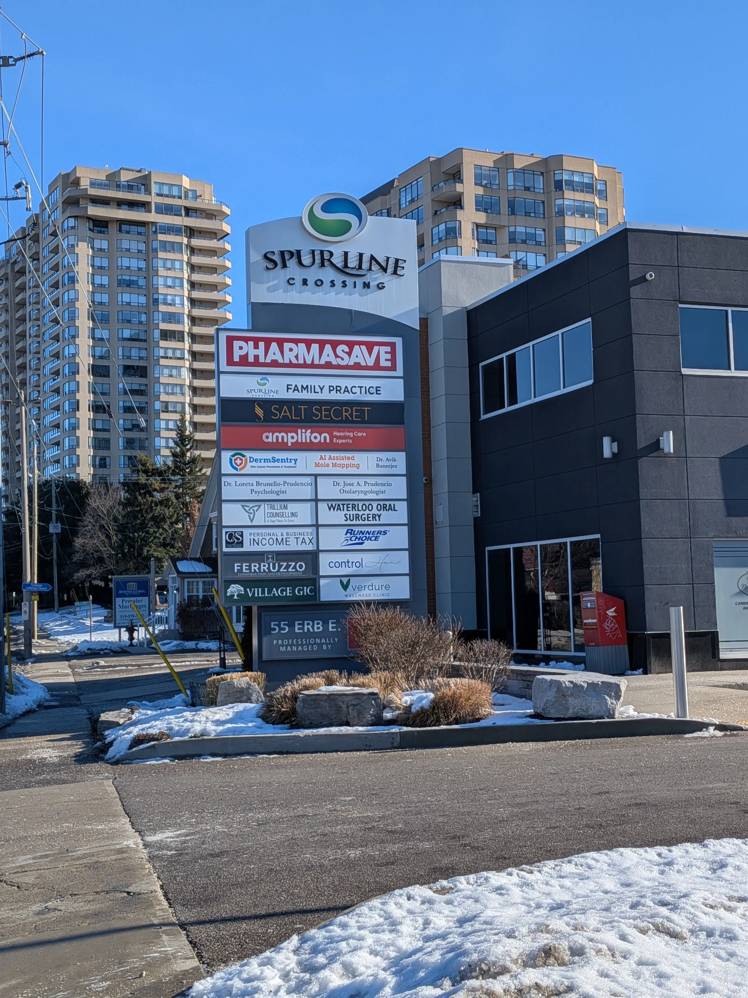 Our office is located in Spurline Crossing, in the heart of uptown Waterloo.