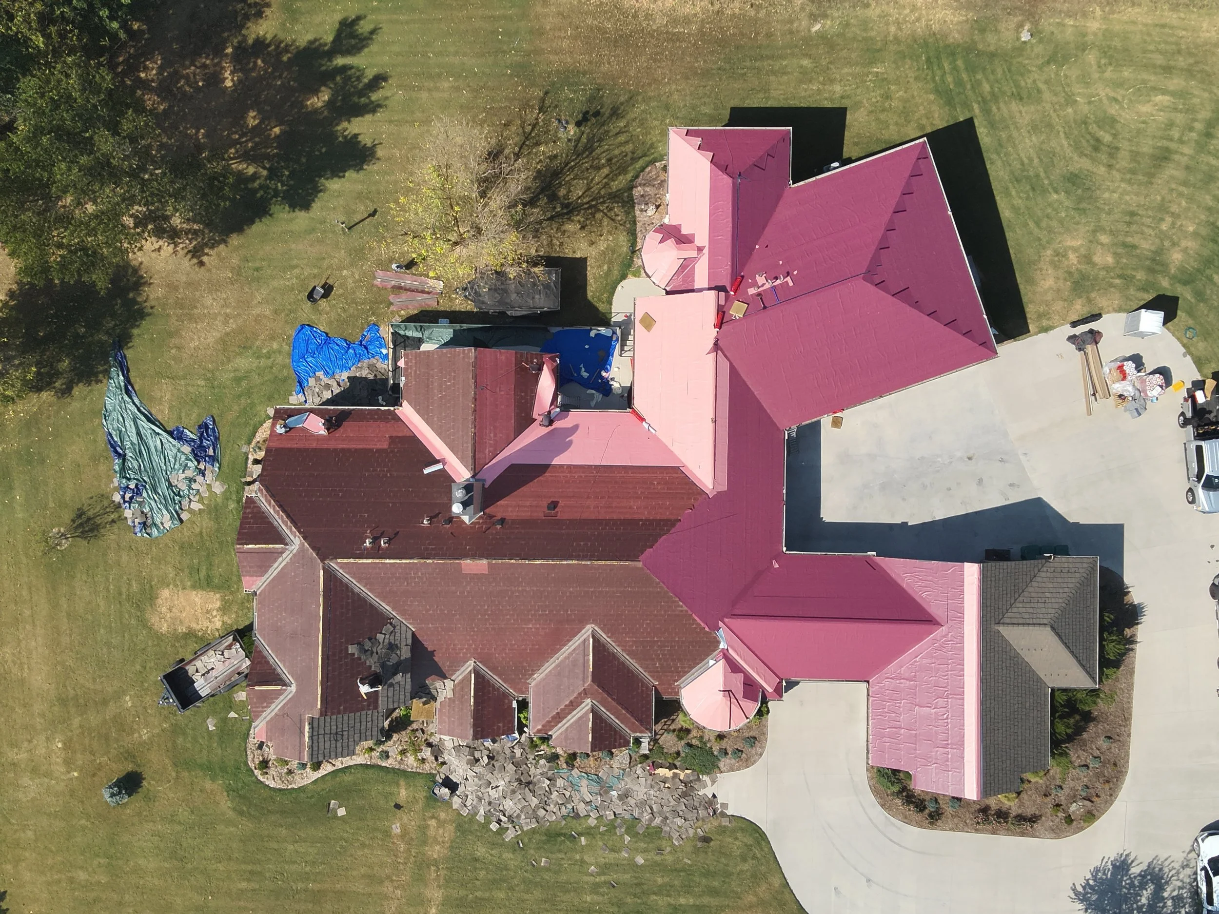 Jobsite progress overview.