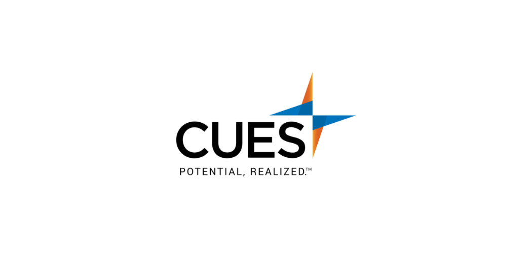 CUES logo with the tagline 'Potential, Realized' and a star-like graphic element.