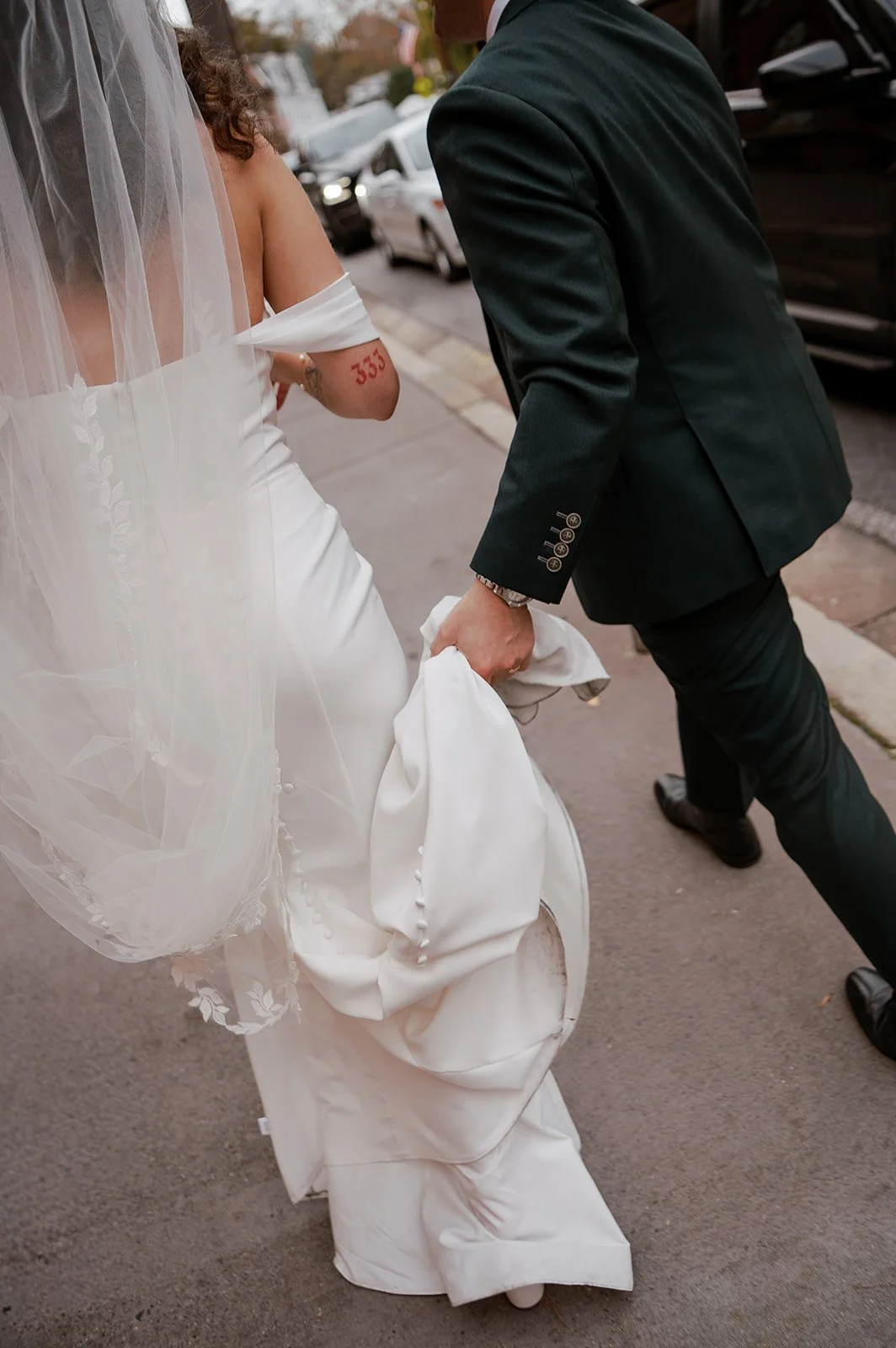 bride groom gown veil train wedding autumn main street ballroom ellicott city maryland