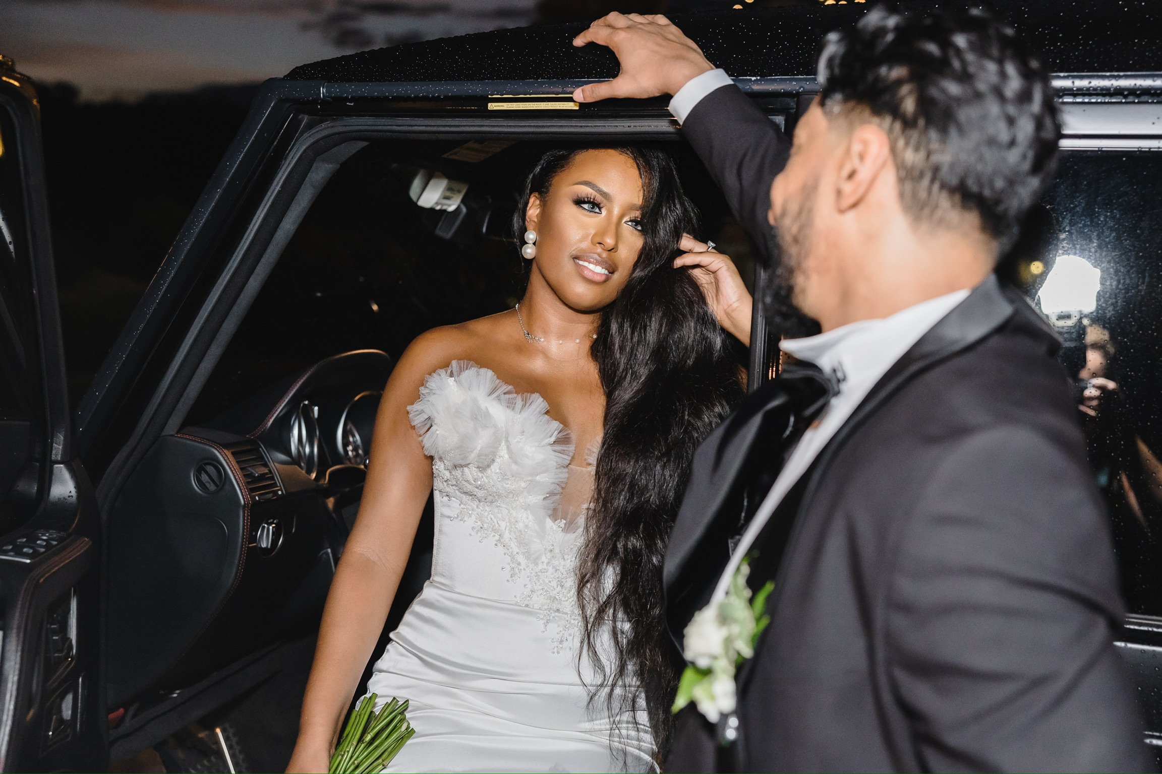 Morais Vineyard &amp; Winery Wedding Reception Venue Bealeton Virginia Bride and Groom Car Photoshoot