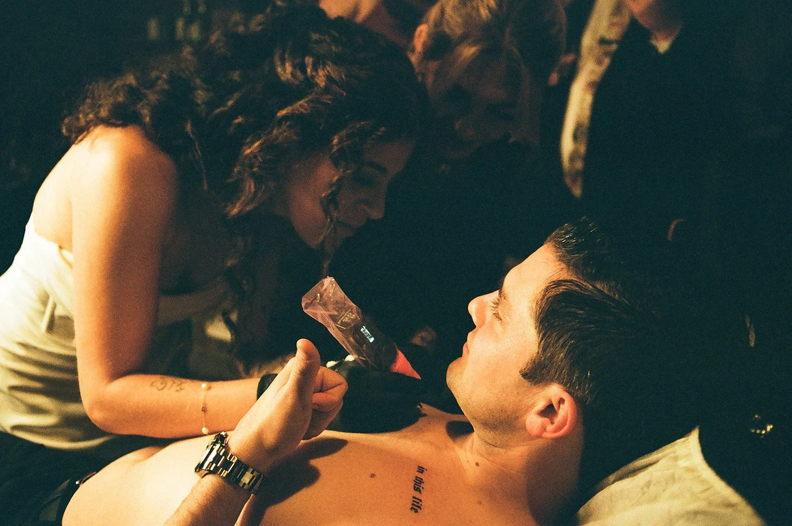 BRIDE GROOM TATTOO WEDDING RECEPTION