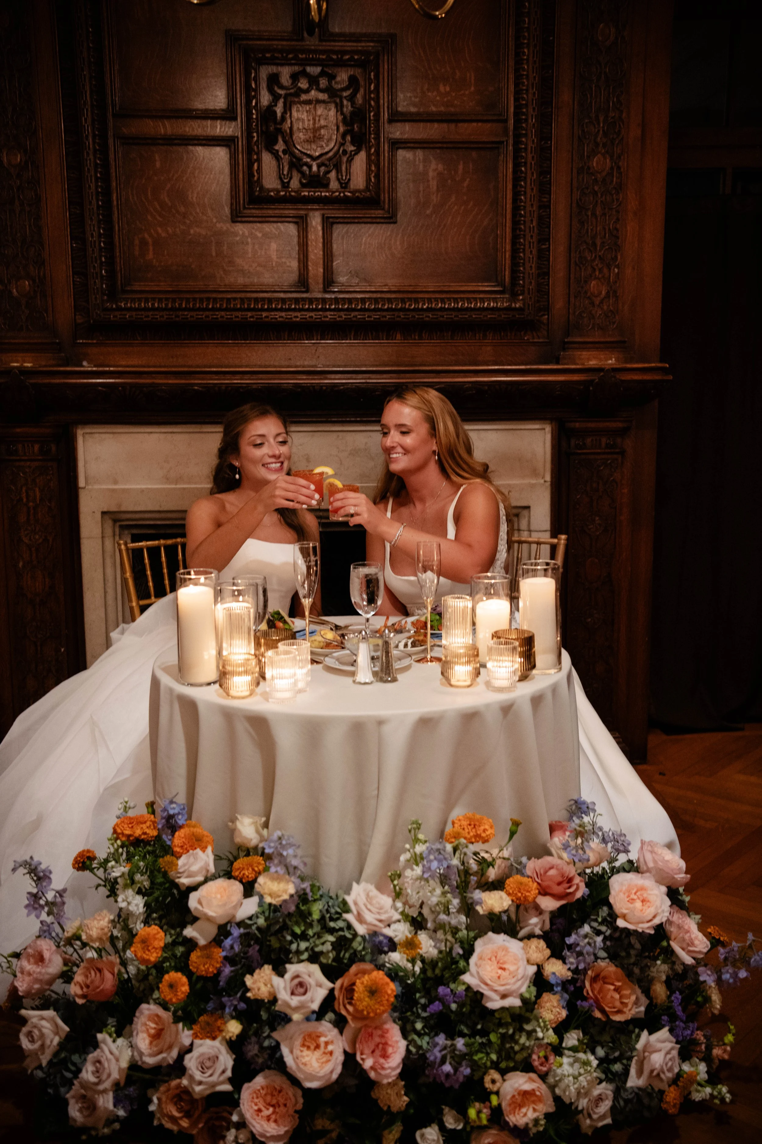 bride wedding reception table decor floral flower arrangement mansion at strathmore bethesda maryland
