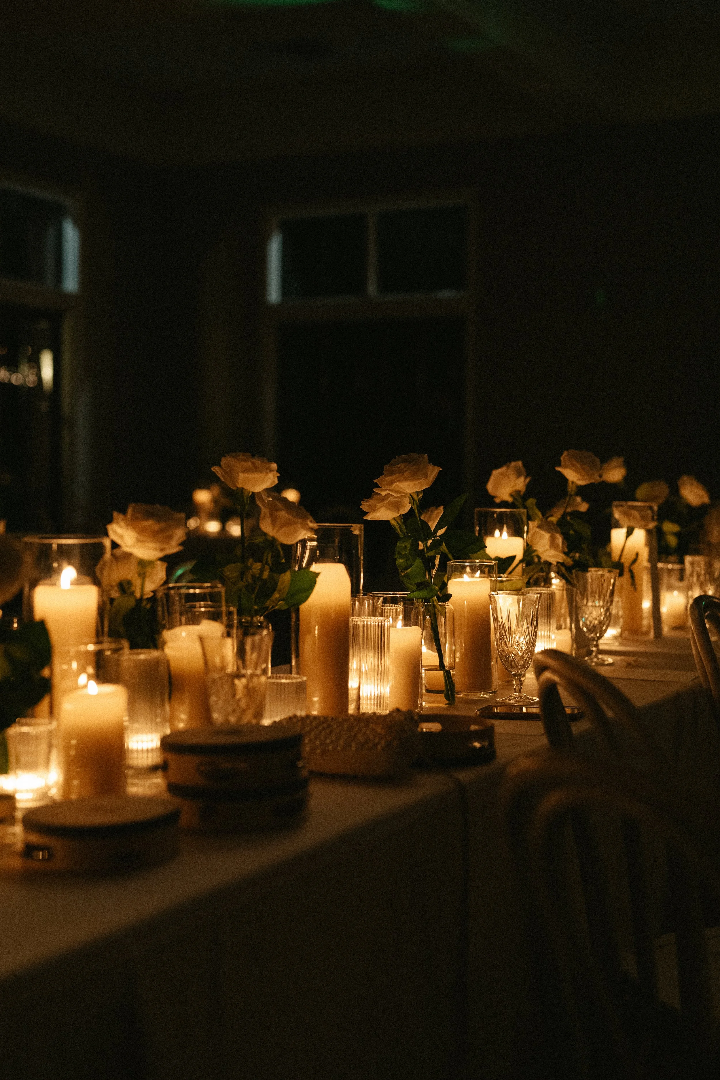 WEDDING RECEPTION CANDLELIGHT BUD VASE WHITE FLORAL DECOR FLOWERS BRADFORD NORTH CAROLINA