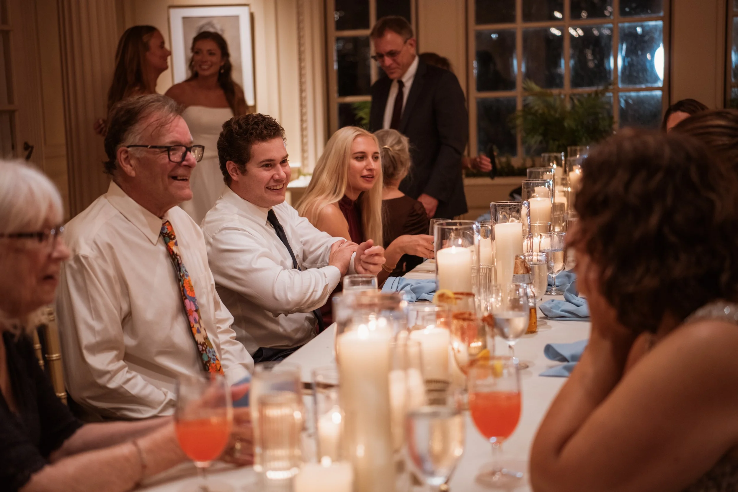wedding reception table decor candlelight floral flower arrangement mansion at strathmore bethesda maryland