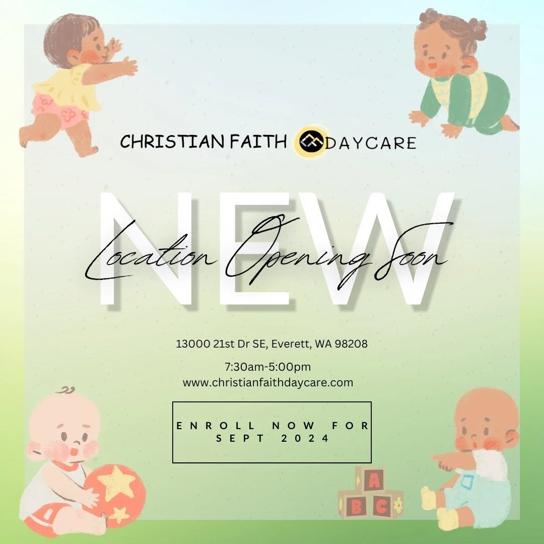 New Campus Alert! Opening at @christianfaithcenter Mill Creek campus this fall!

Contact us at daycare@christianfaith.us for more info and to save your child's spot! 

#new #daycare #childcare #everett #millcreek #newdaycare #newpreschool #toddler #p