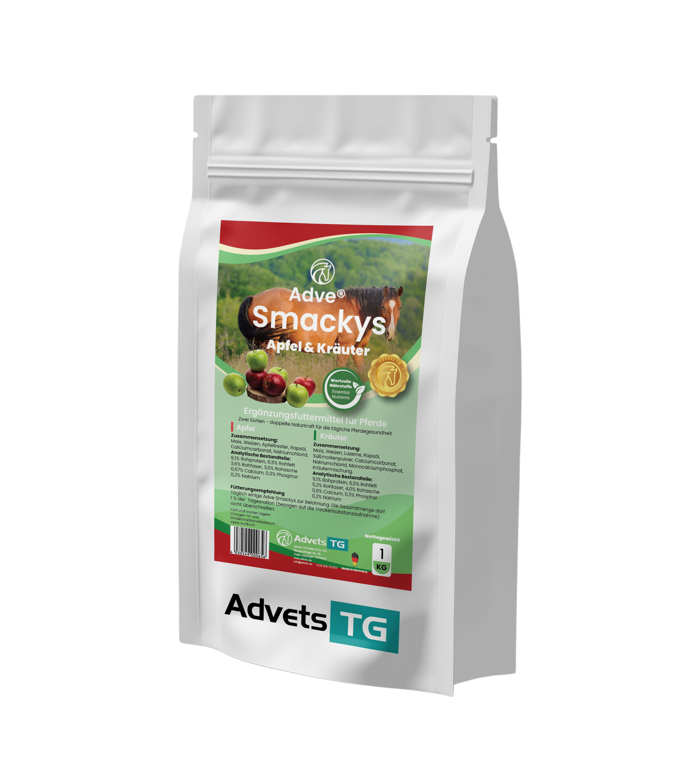 Adve® Smackys – Apfel & Kräuter (1kg Beutel)