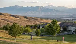 Bluffdale City trail and local mountain views and surrounding open‑terrain neighborhoods — representing local asphalt paving, repair, and maintenance services.