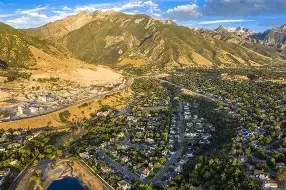 Cottonwood Heights Big Cottonwood Canyon with the Wasatch foothills — representing local asphalt paving, repair, and maintenance services.