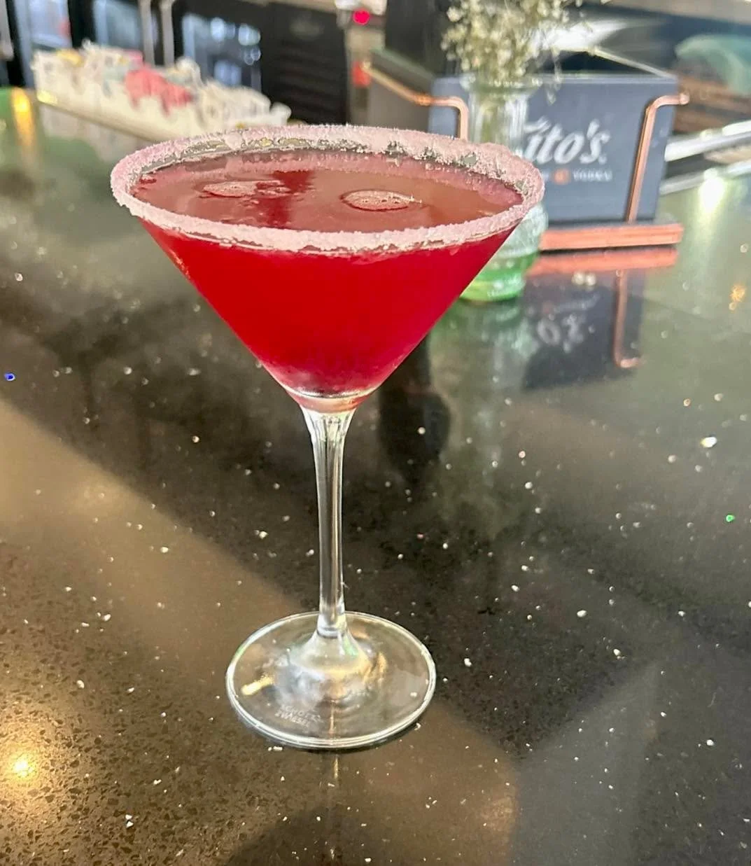 Martini Monday is here! Enjoy our menu of $5 martinis all day, including our new Cherry Snow Cone Martini. 🍒