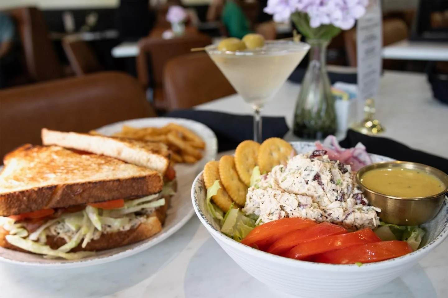 Chicken salad is the lunch that never goes out of style. 

Don't forget, our new Wine Wednesday starts today! 1/2 priced glasses of wine and $4 mimosas ALL DAY every Wednesday. 🍷