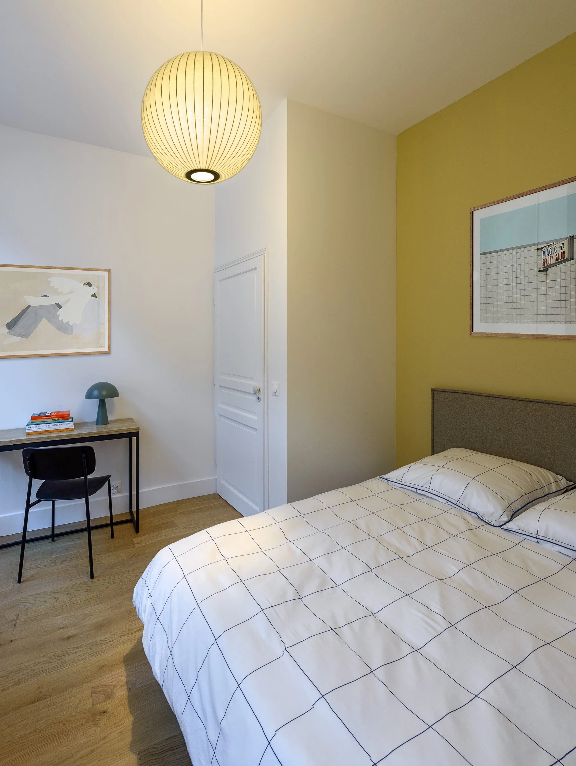 Tête de lit : Tediber
Linge de lit : La Redoute