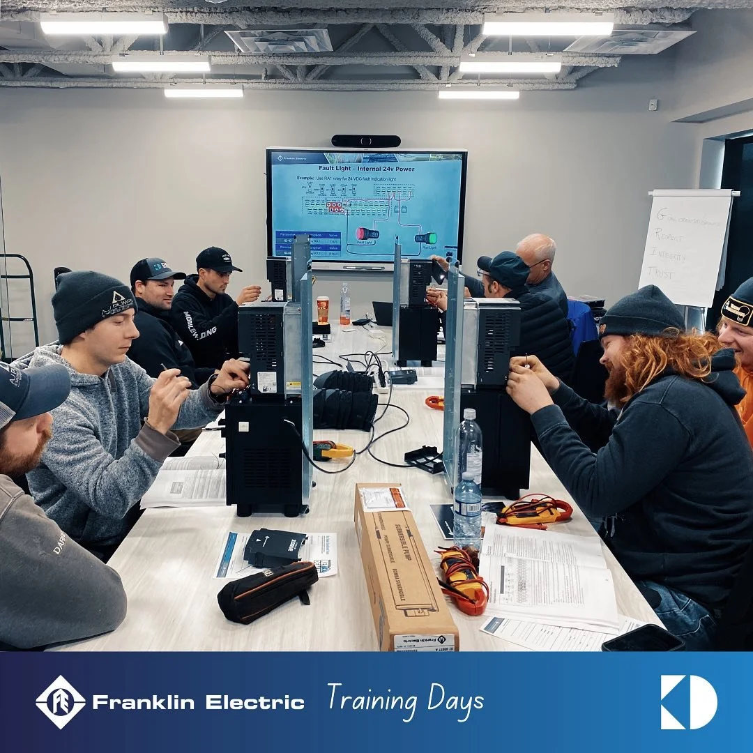 DWP Kamloops hosted two full days of hands-on Franklin Electric training for our pump contractor partners. Thanks for coming out guys!

#franklinelectric #bcgwa #bcgroundwater #bcpumpcontractors