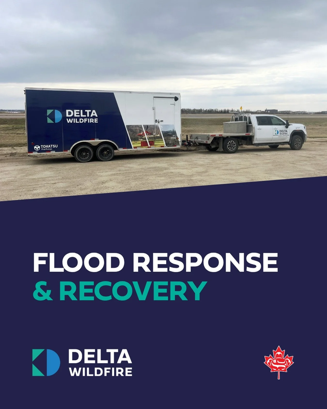 Our two wildfire trailers are fully configured for flood response and recovery operations this time of year.

Equipped with specialty high-volume Tohatsu pumps and shallow water intakes, our crews are able to efficiently move standing water during th