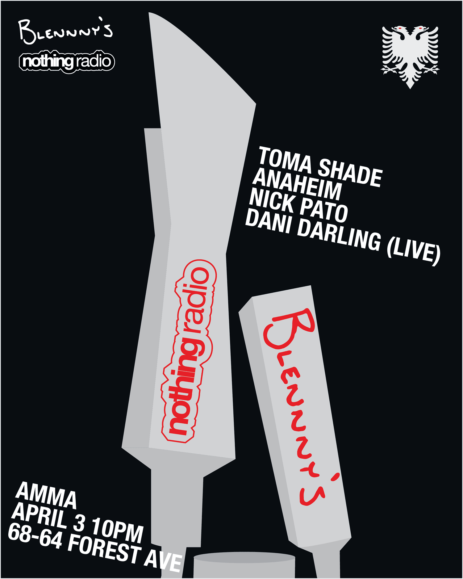 Blenny's x Nothing Radio — event flyer