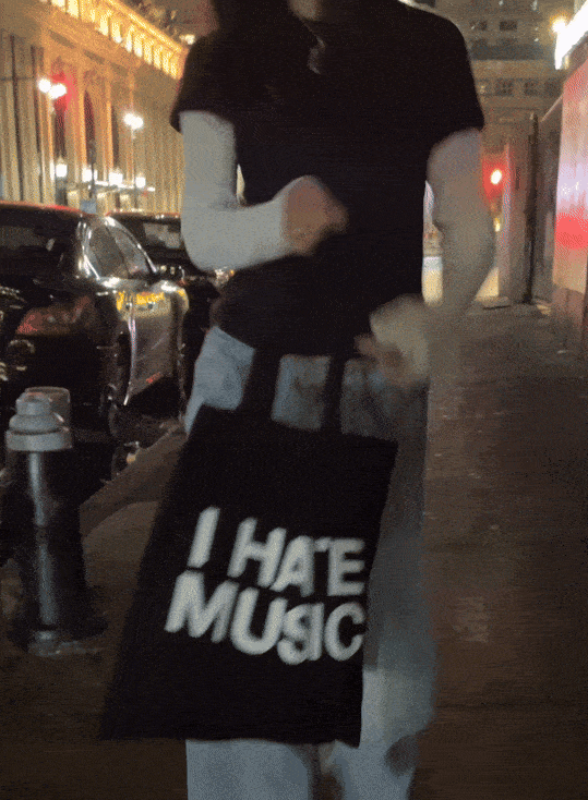 I Hate Music Tote - Nothing Radio.gif