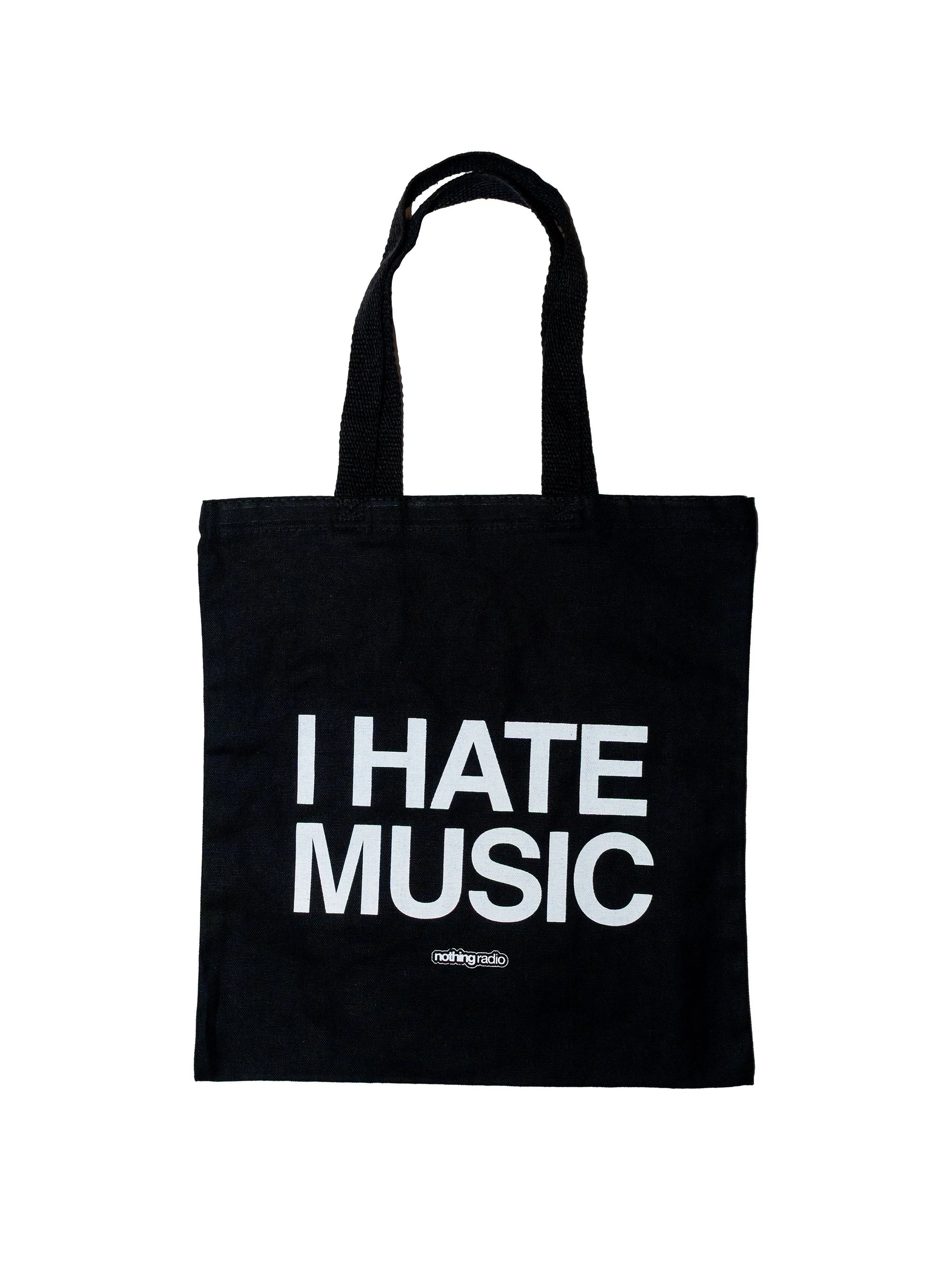 I Hate Music Tote - Front - BLACK.jpg