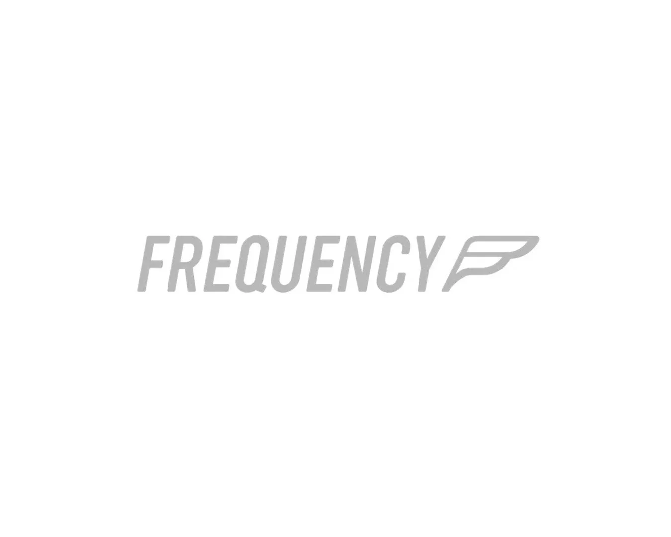 FREQUENCY logo with a stylized wing design