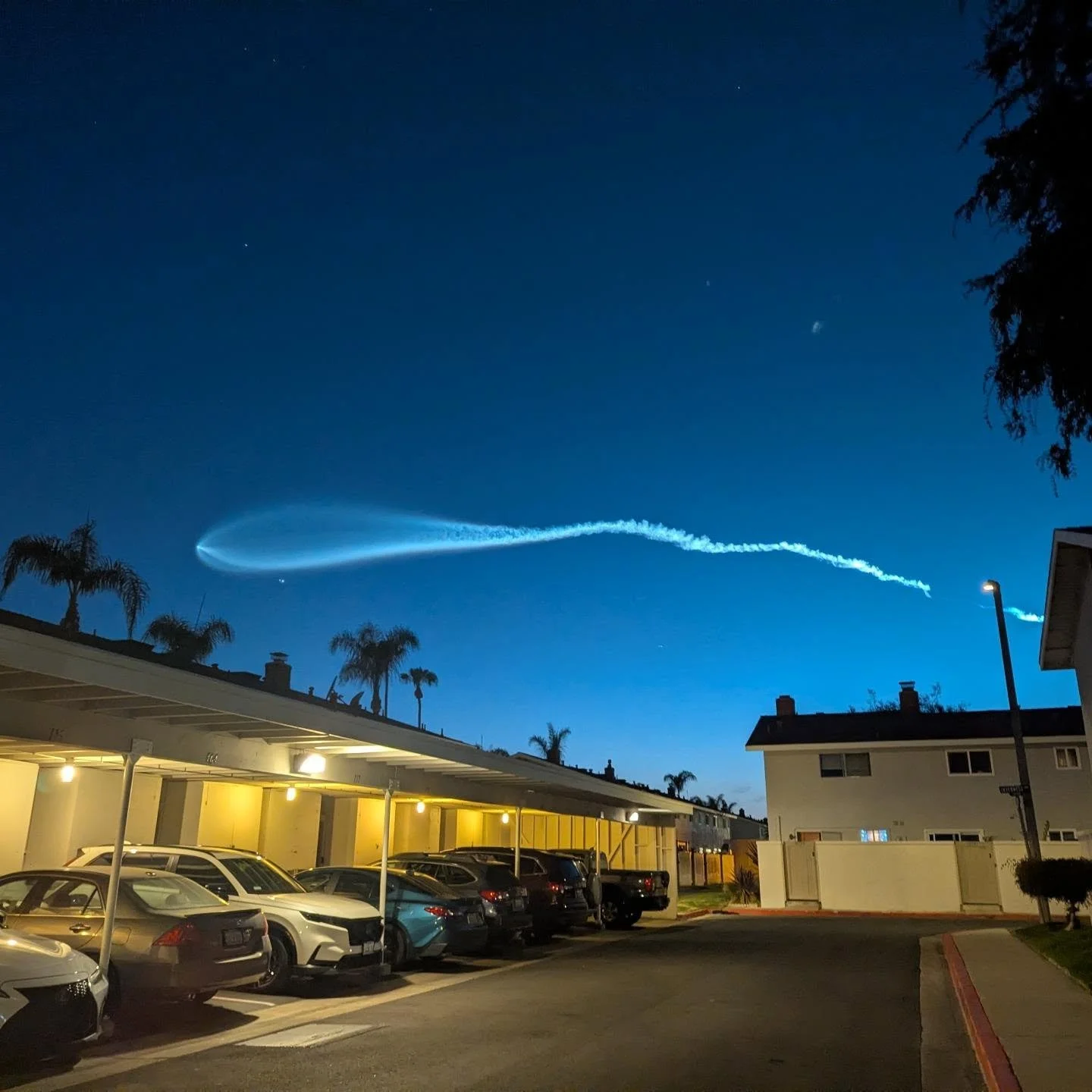 Another SpaceX launch out of Vandenberg. The best ones take off just after sunset so when they get high enough the sun still hits the exhaust plume, but the sky is already dark