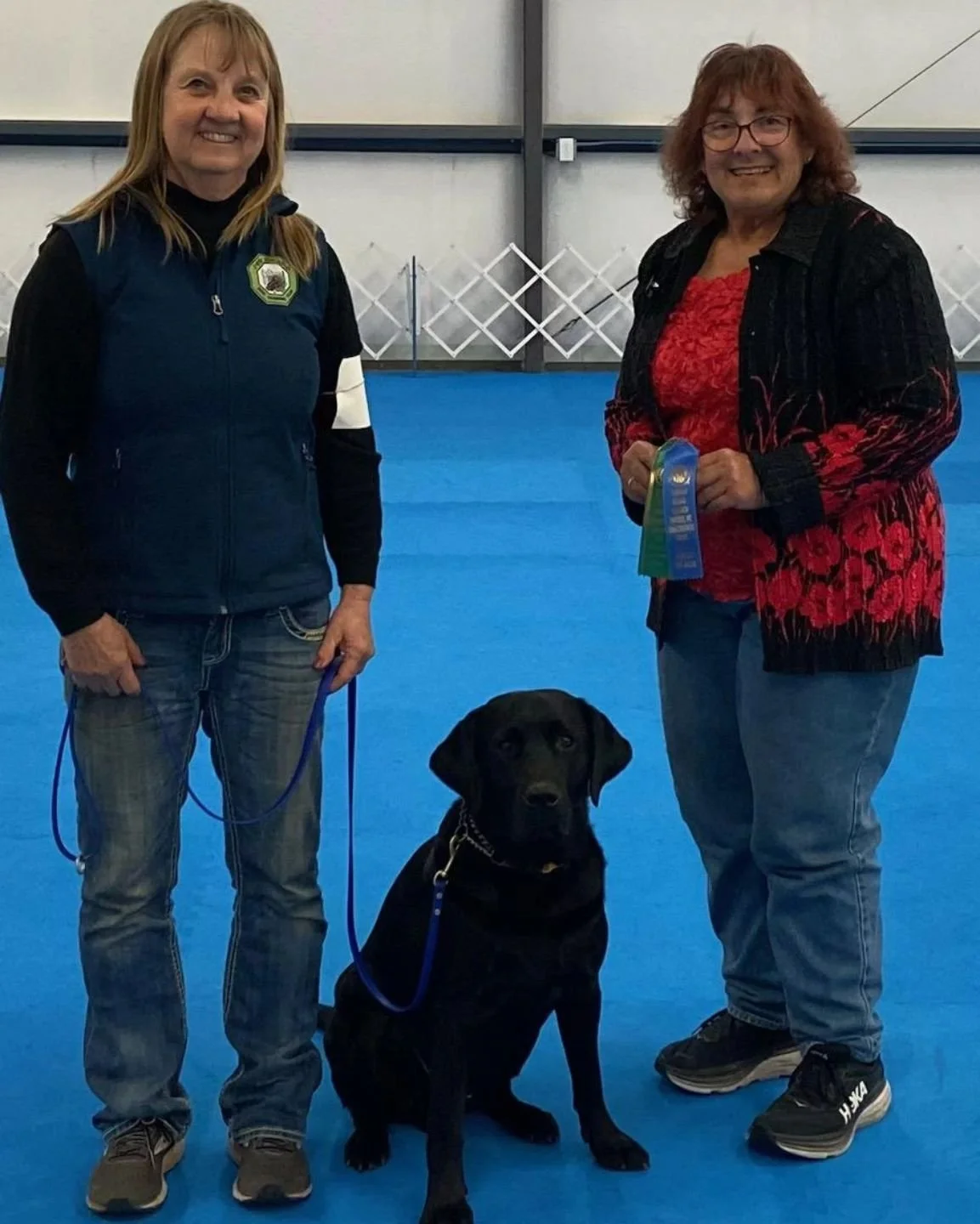 Baysides Cinch and Naomi 1st place award with first time in obedience ring! Way to go you two!!