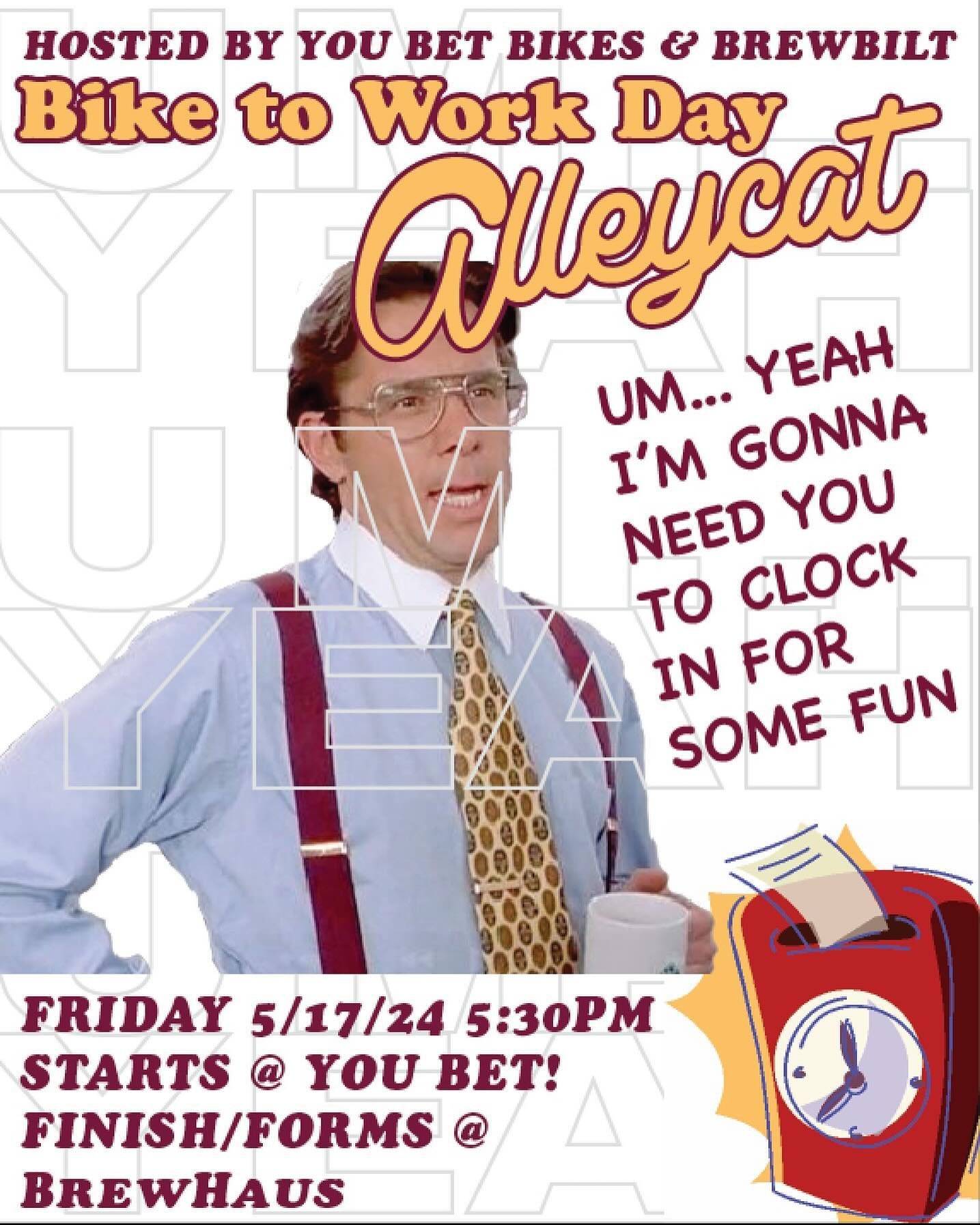 ❗️Friday 5:30pm at the shop - Bike to Work AlleyCat❗️Swing by the shop on Friday evening and pick up your TPS reports and make your way on over to the @brewbilt_brewing @brewhaus_nc. A few &ldquo;occupational&rdquo; related checkpoints will have you 