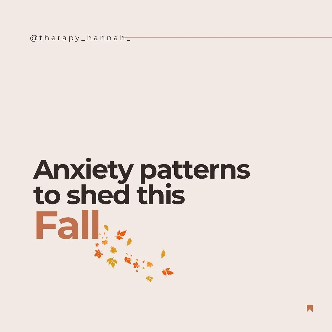 🍂 Just like the trees let go of their leaves, this season is the perfect time to let go of anxious thought patterns that no longer serve you. 🍂

Whether it&rsquo;s:

 ▫️ Mind Reading
 ▫️ Catastrophizing
 ▫️ Black-and-White Thinking
 ▫️ Overgenerali