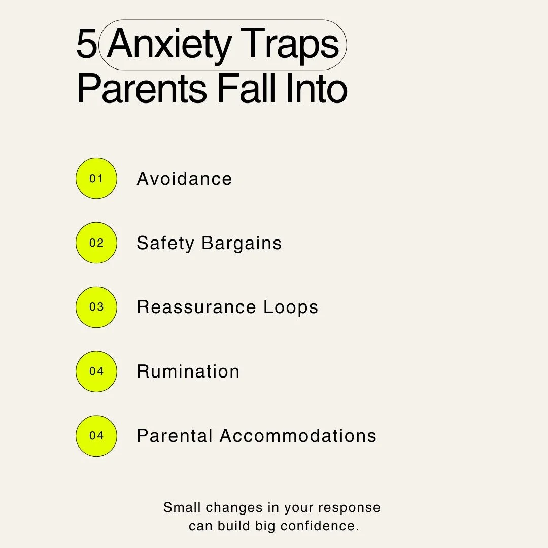 5 Anxiety Traps Parents Fall Into (Without Realizing It)

When your child is anxious, your instinct is to help them feel better.

But some of the most loving responses parents give can accidentally strengthen anxiety instead of shrinking it.

Here ar