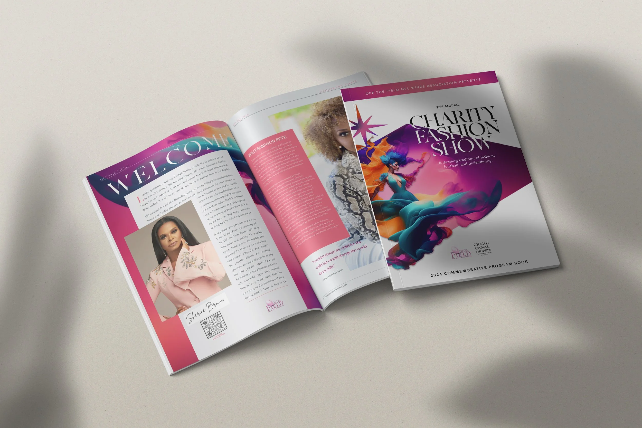 Off The Field NFL Wives Fashion Show — Event Branding & Print Design