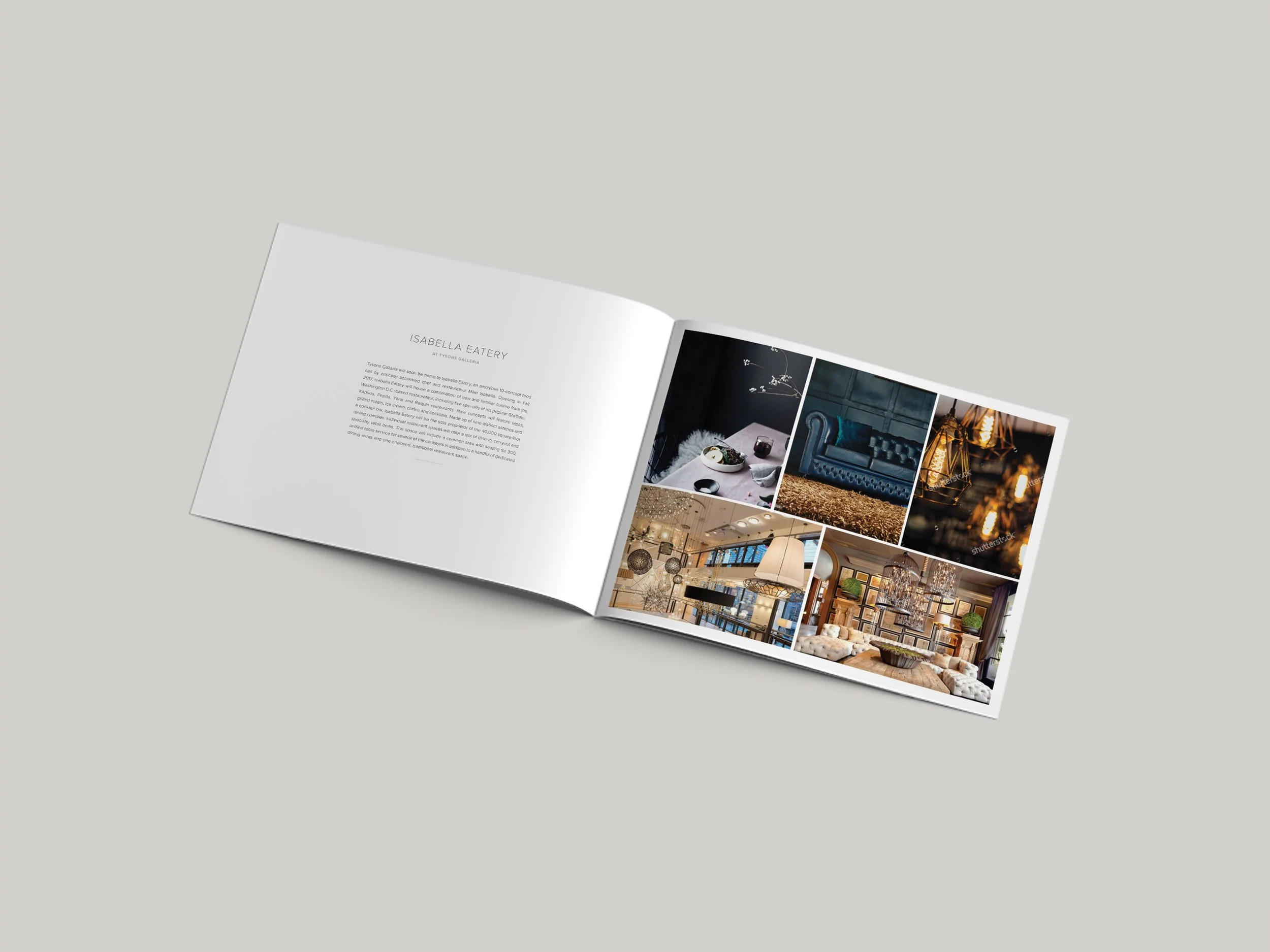 Visual and editorial systems positioning food halls and culinary anchors as primary traffic drivers within mixed-use retail developments.