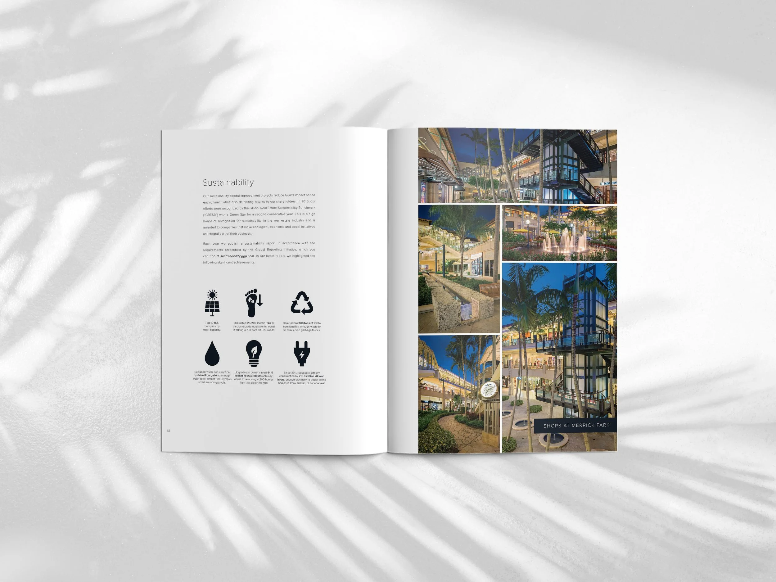 Brand-aligned sustainability storytelling designed to communicate ESG priorities and long-term development value to national tenants and investors.