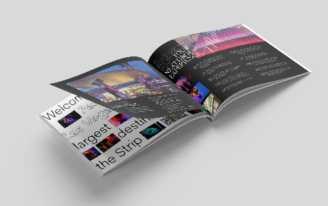 Long-form editorial sales booklet created under The Collective co-branding system—designed to present Fashion Show Las Vegas’ dining, entertainment, and private event offerings in a cohesive, tourism-forward format for convention planners, group trav