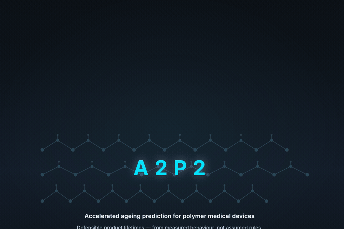 A2P2 platform walkthrough showing validation, physical ageing, WLF, oxidation and hydrolysis tools with selected proprietary model values obscured