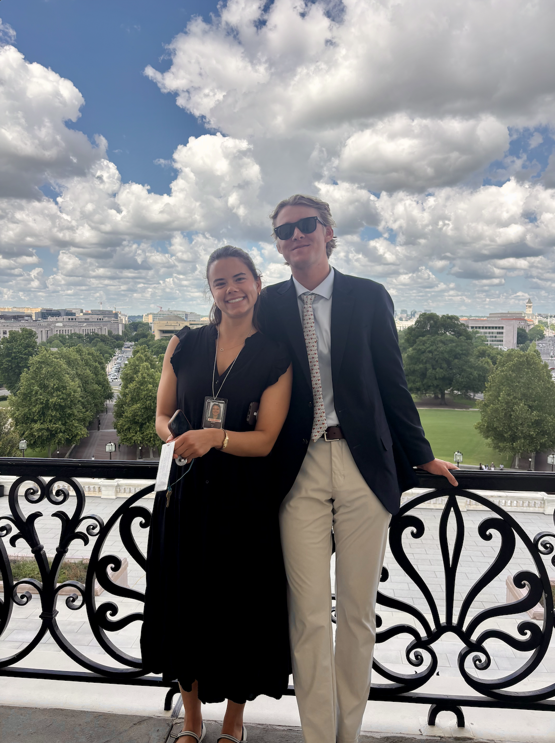 On the Speakers Balcony with Maya Erd, My boss from Congresswoman Sarah Elfreth's office