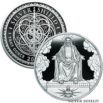 1-oz-Christ-is-King-MM-Proof-Silver+Shield+Collection+front+and+back.png