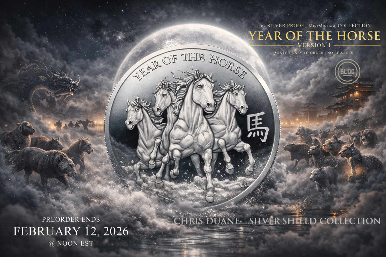 The Year of the Horse Silver Shield Round (2026 Chinese Zodiac)