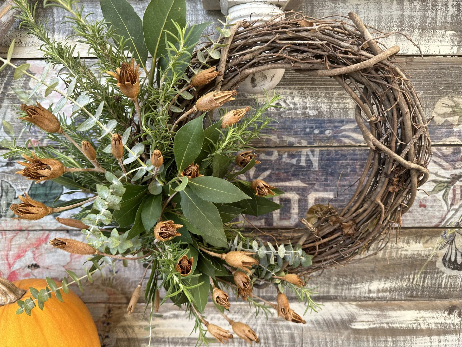 FRESH Bay Laurel + Rosemary Wreath