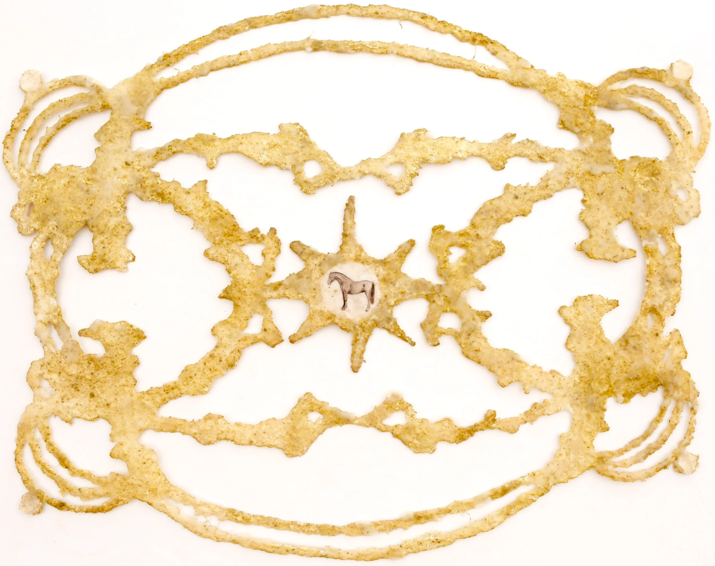 St. John Circuit, 2026. Bentonite and carbon pigments, encaustic, maguey paper, 22 x 18 inches