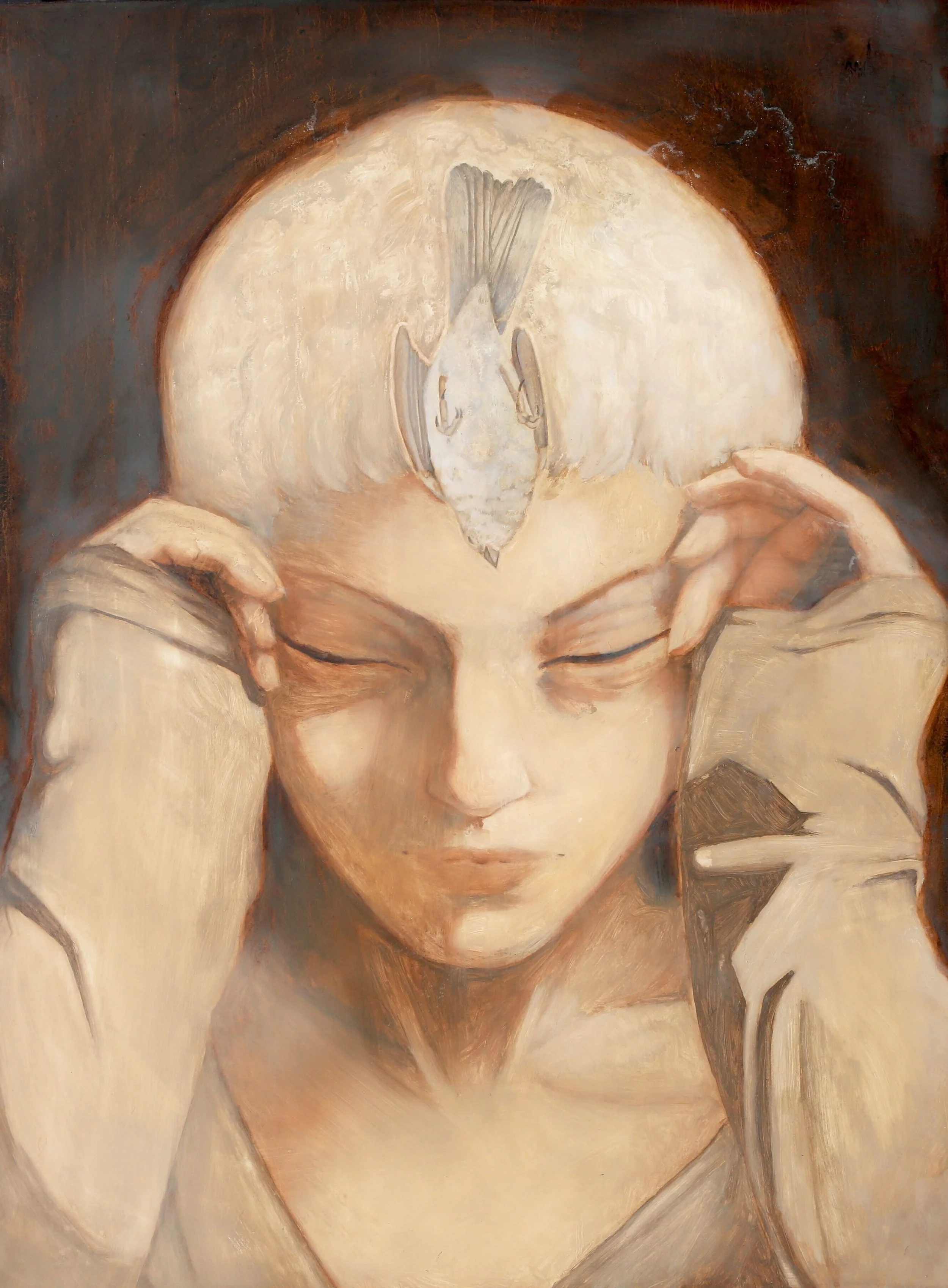 Untitled, 2026. Oil on Panel, 18 x 24 inches