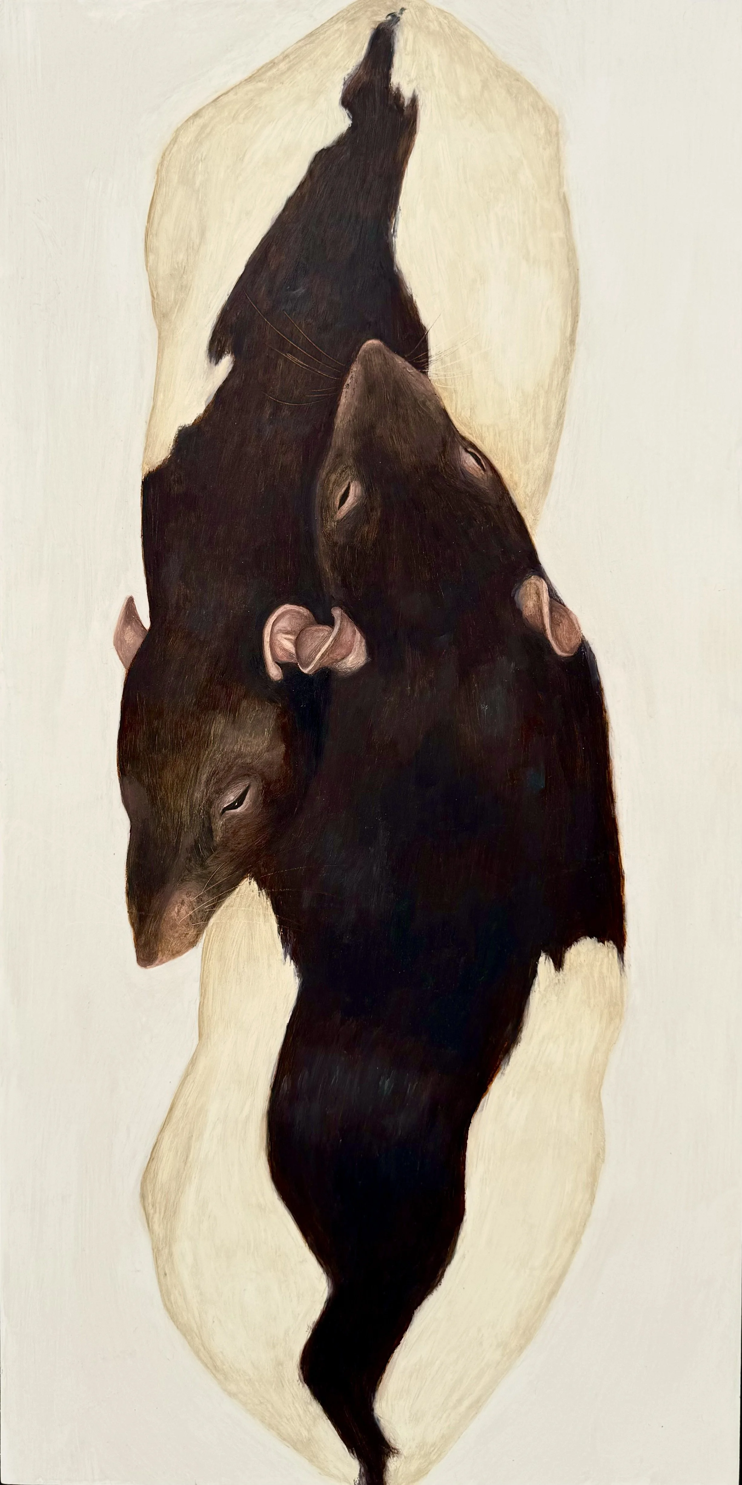 Remus & Romulus, 2026, Oil on Panel, 12 x 24 inches