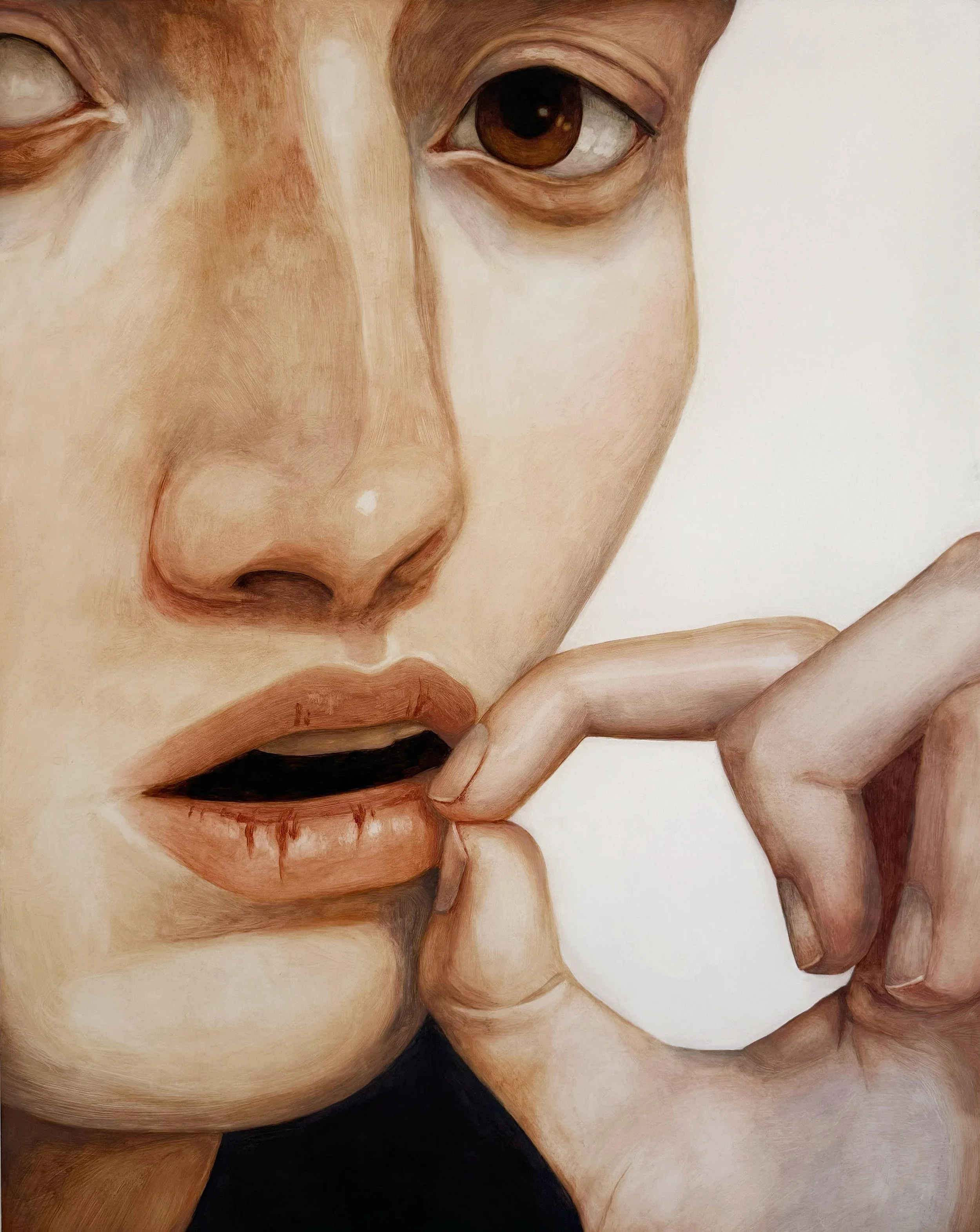 Pain Is Pleasure If You Want It Instead, 2025, Oil on panel, 24 x 30 inches