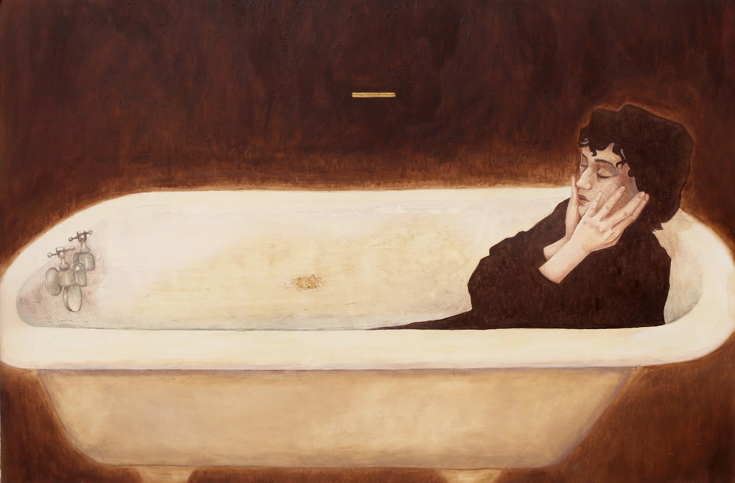 Like the Feeling of Glass in Hand, 2026, Natural pigments, oil on panel, 
36 x 24 inches