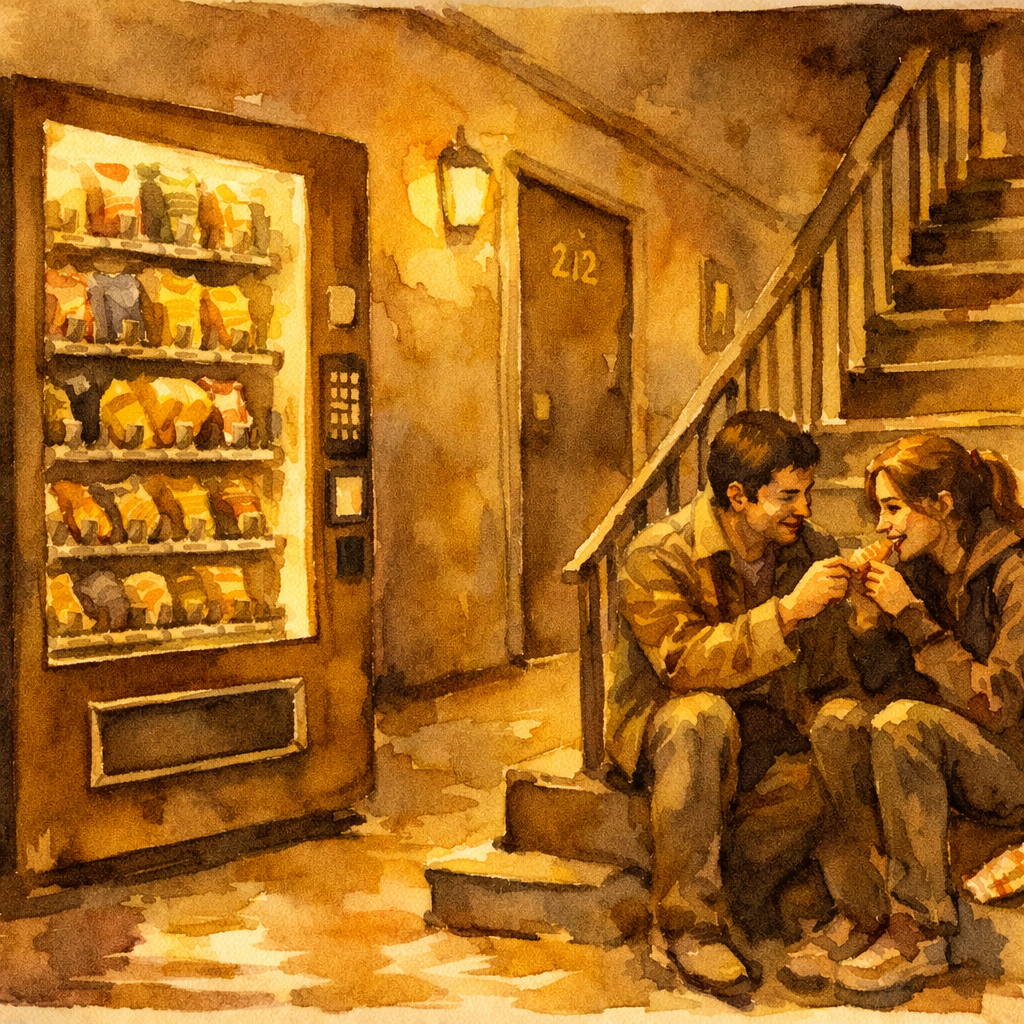 Máquina expendedora, salida 214