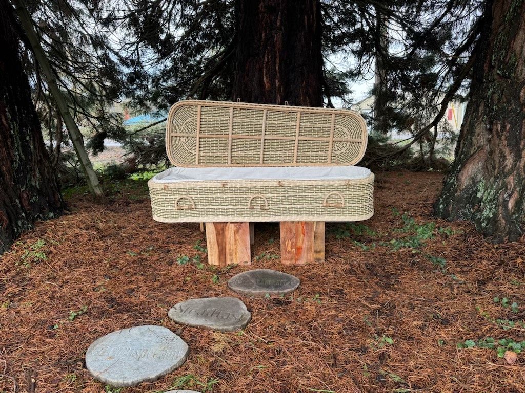 Rattan with Organic Grey Dye Natural Burial Vessels