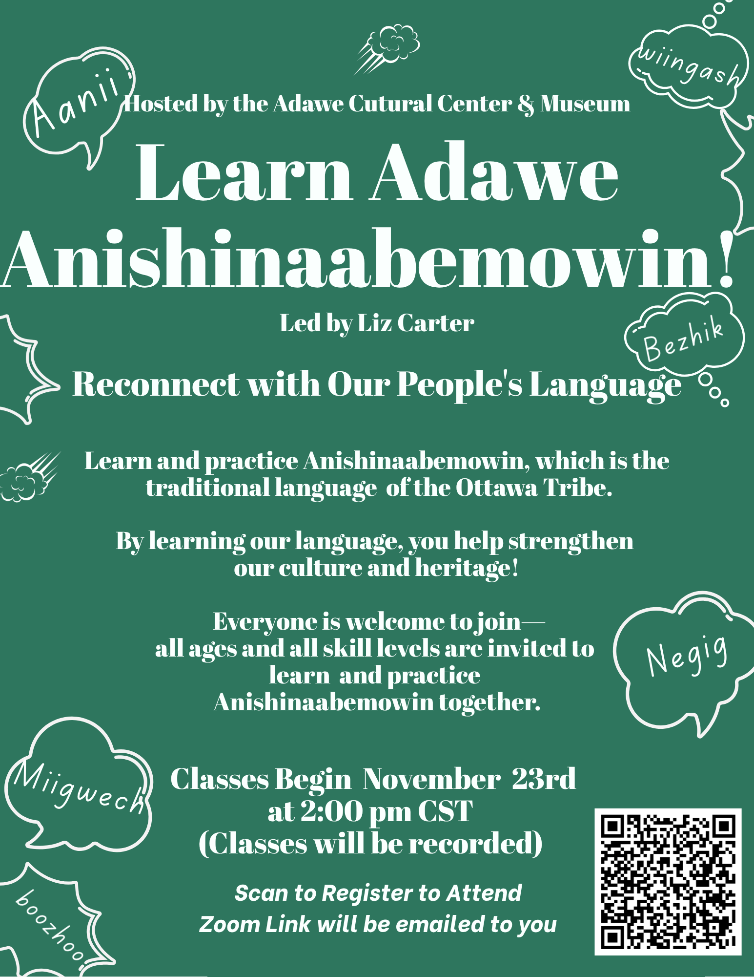 Language Classes Begin