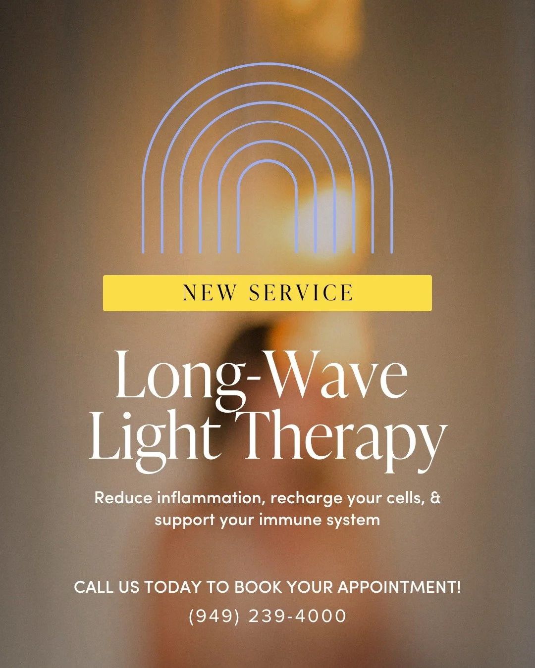 Now Offering: Long-Wavelength Light Therapy

One visit. Full-body benefits.

Reduce inflammation, recharge your cells, and support your immune system&mdash;while you&rsquo;re already here for allergy care. 

No extra appointments. No downtime.

This 