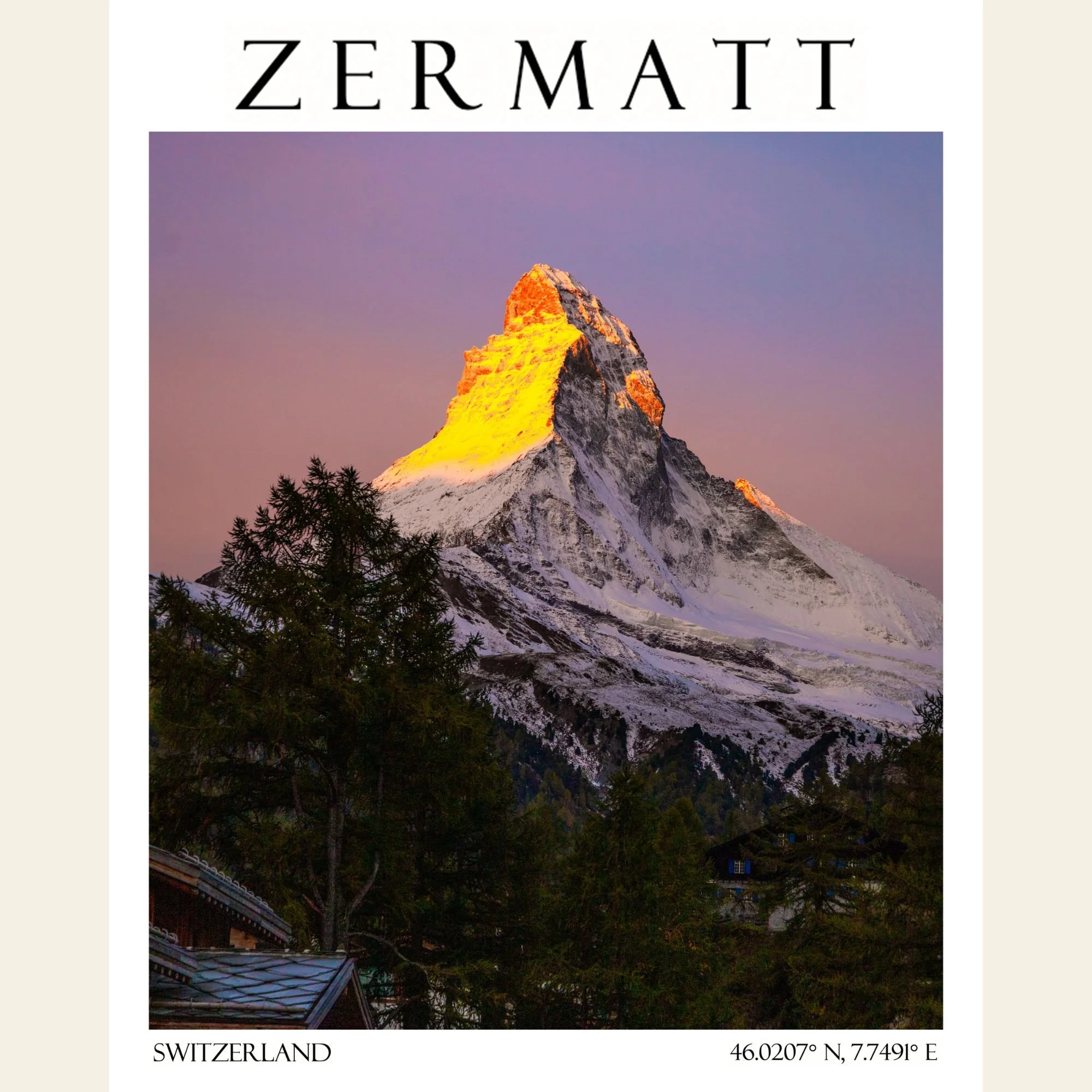 Zermatt 1, Travel Poster