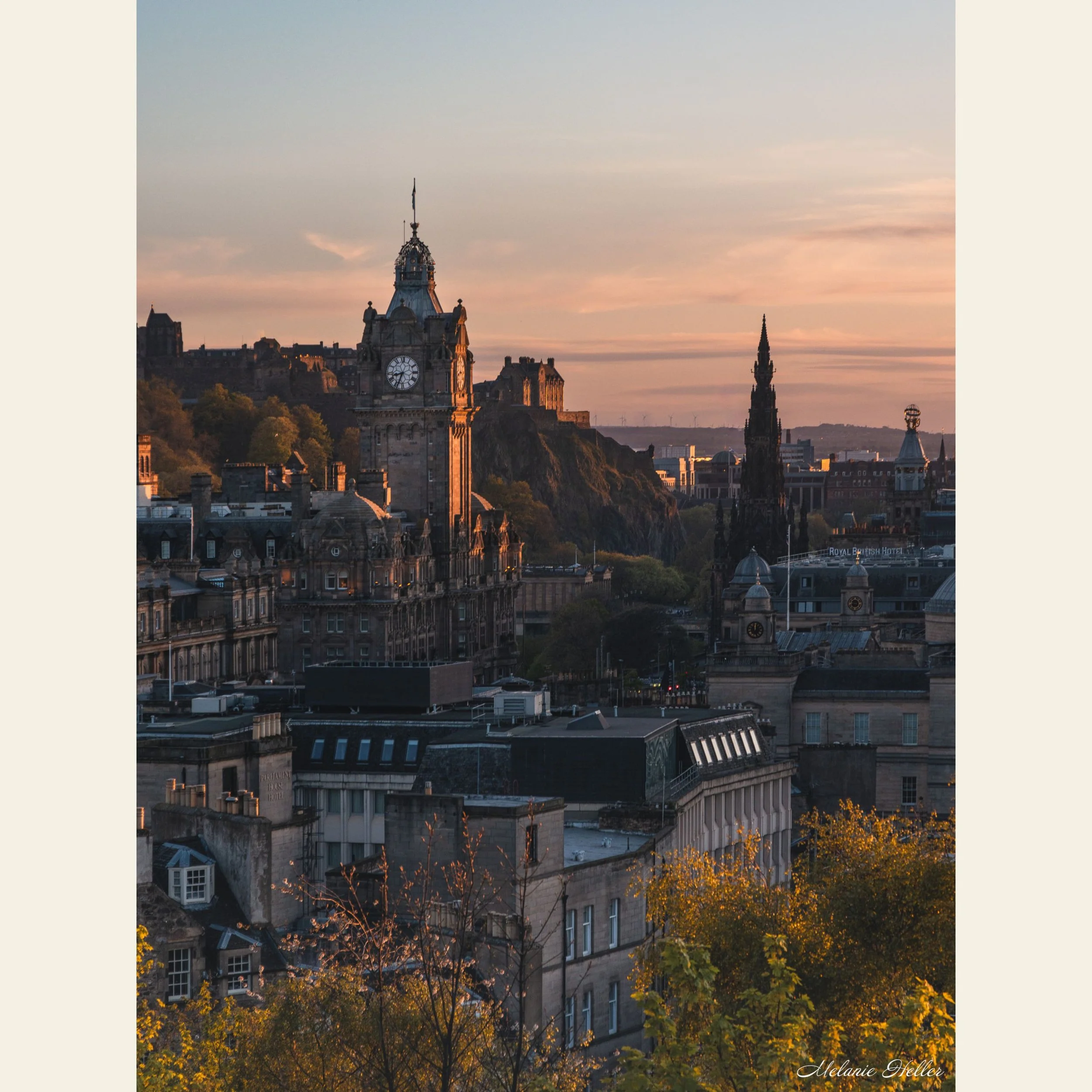 Edinburgh Golden Hour (Portrait), Fine Art Print