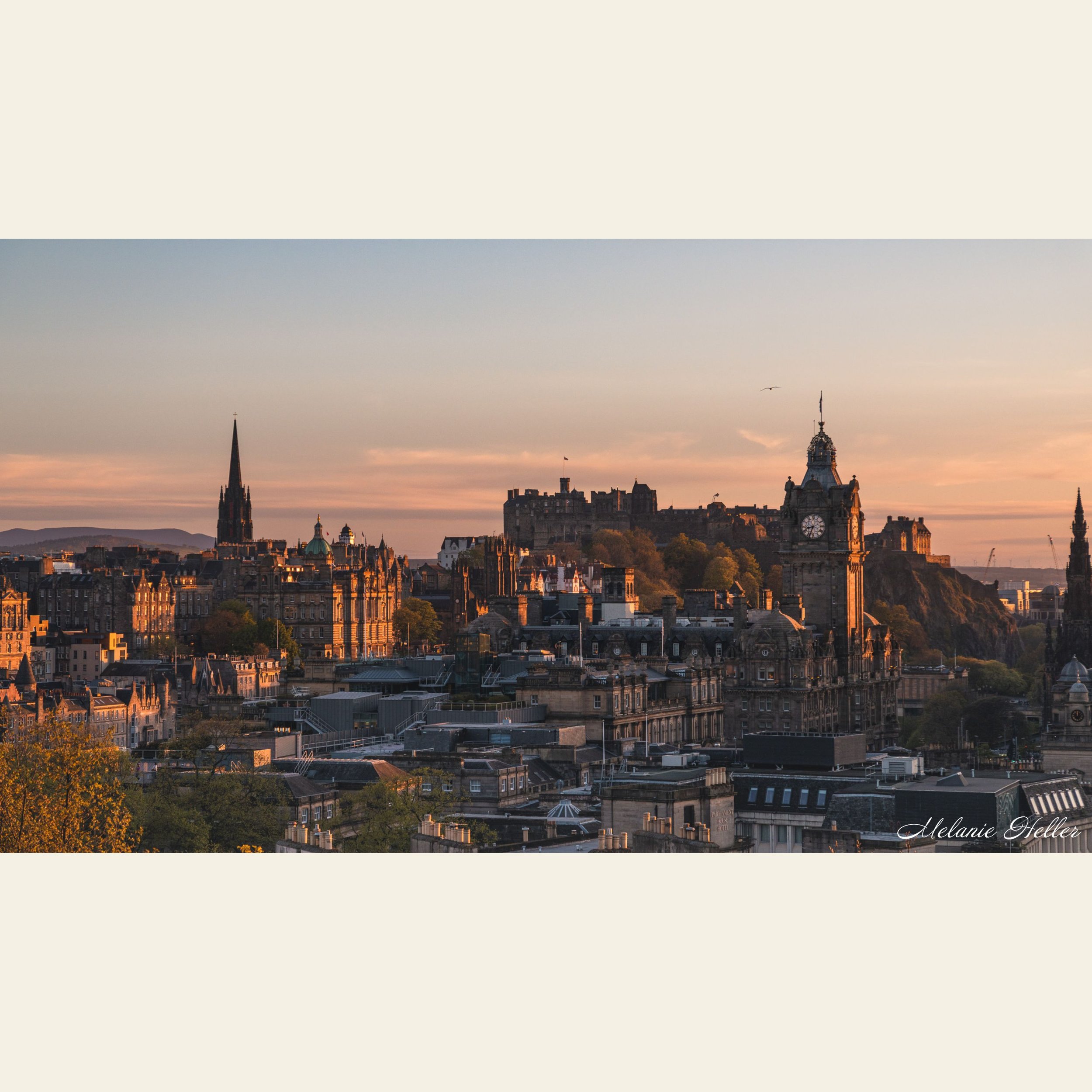 Edinburgh Golden Hour (Landscape), Fine Art Print